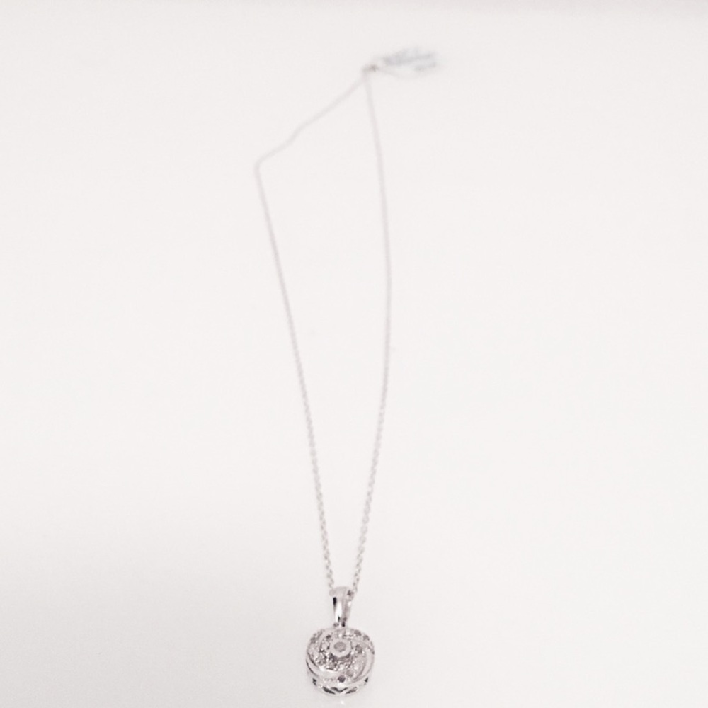 genuine diamond sterling silver necklace